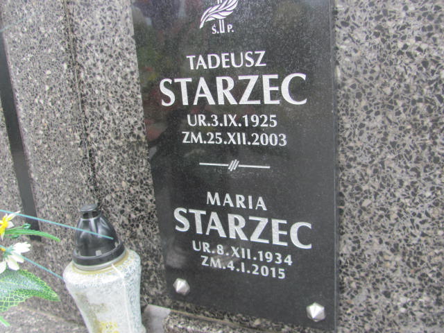 Maria Starzec 1934 Żabno - Grobonet - Wyszukiwarka osób pochowanych
