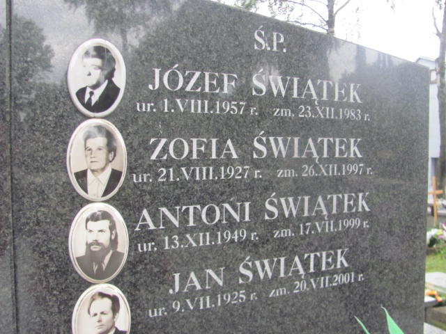 Zofia Świątek 1927 Żabno - Grobonet - Wyszukiwarka osób pochowanych