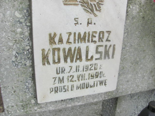 Kazimierz Kowalski 1920 Żabno - Grobonet - Wyszukiwarka osób pochowanych