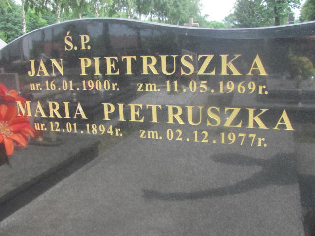 Jan Pietruszka 1933 Żabno - Grobonet - Wyszukiwarka osób pochowanych