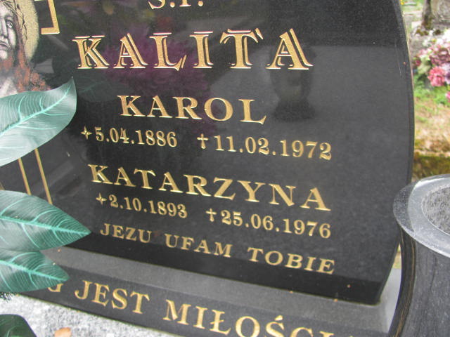 Karol Kalita 1886 Żabno - Grobonet - Wyszukiwarka osób pochowanych