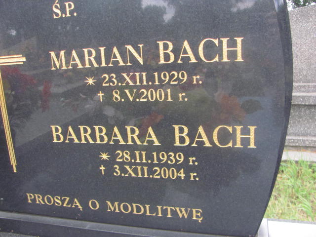 Barbara Józefa Bach 1939 Żabno - Grobonet - Wyszukiwarka osób pochowanych