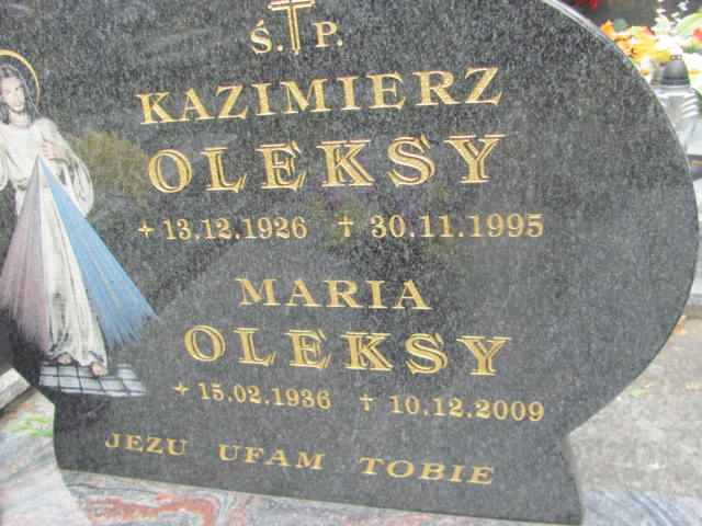 Maria Oleksy 1936 Żabno - Grobonet - Wyszukiwarka osób pochowanych