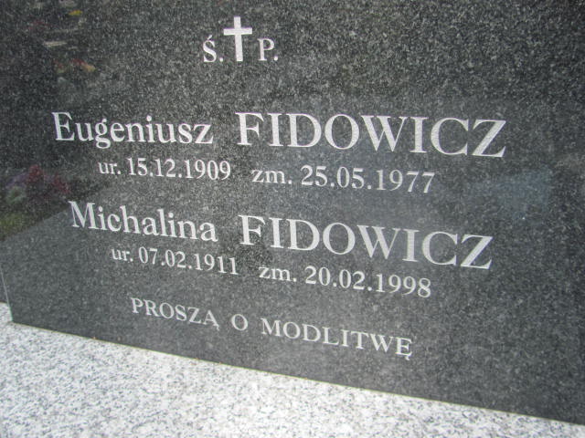 Eugeniusz Fidowicz 1909 Żabno - Grobonet - Wyszukiwarka osób pochowanych