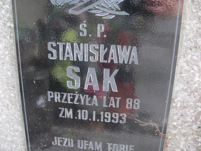 Stanisława Sak Żabno - Grobonet - Wyszukiwarka osób pochowanych