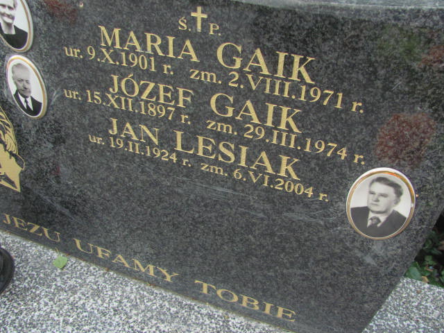 Józef Gaik 1897 Żabno - Grobonet - Wyszukiwarka osób pochowanych