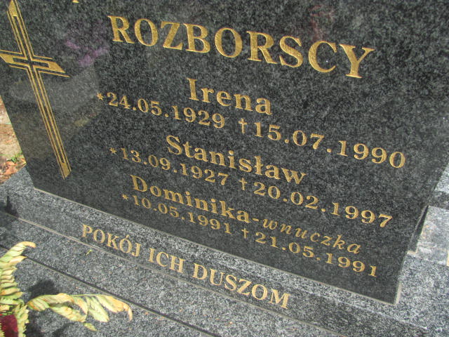 Dominika Rozborska 1991 Żabno - Grobonet - Wyszukiwarka osób pochowanych