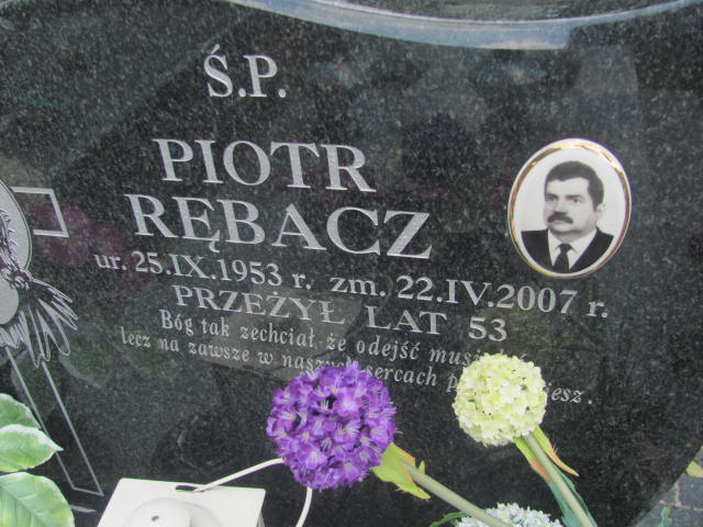 Piotr Rębacz 1953 Żabno - Grobonet - Wyszukiwarka osób pochowanych