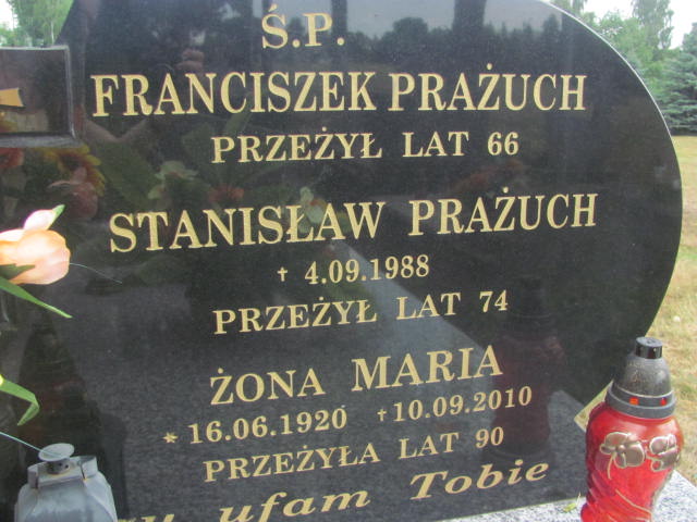 Maria Prażuch 1920 Żabno - Grobonet - Wyszukiwarka osób pochowanych